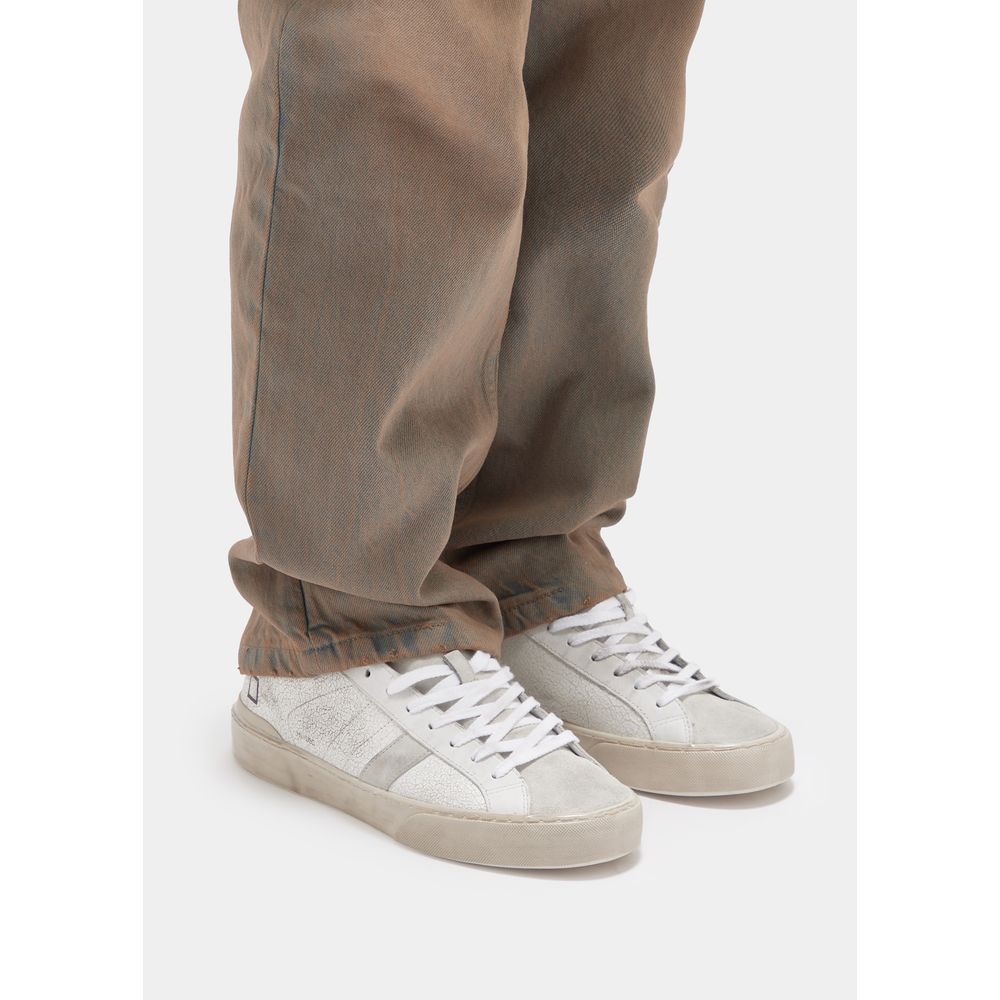 DATE Witte leren sneaker