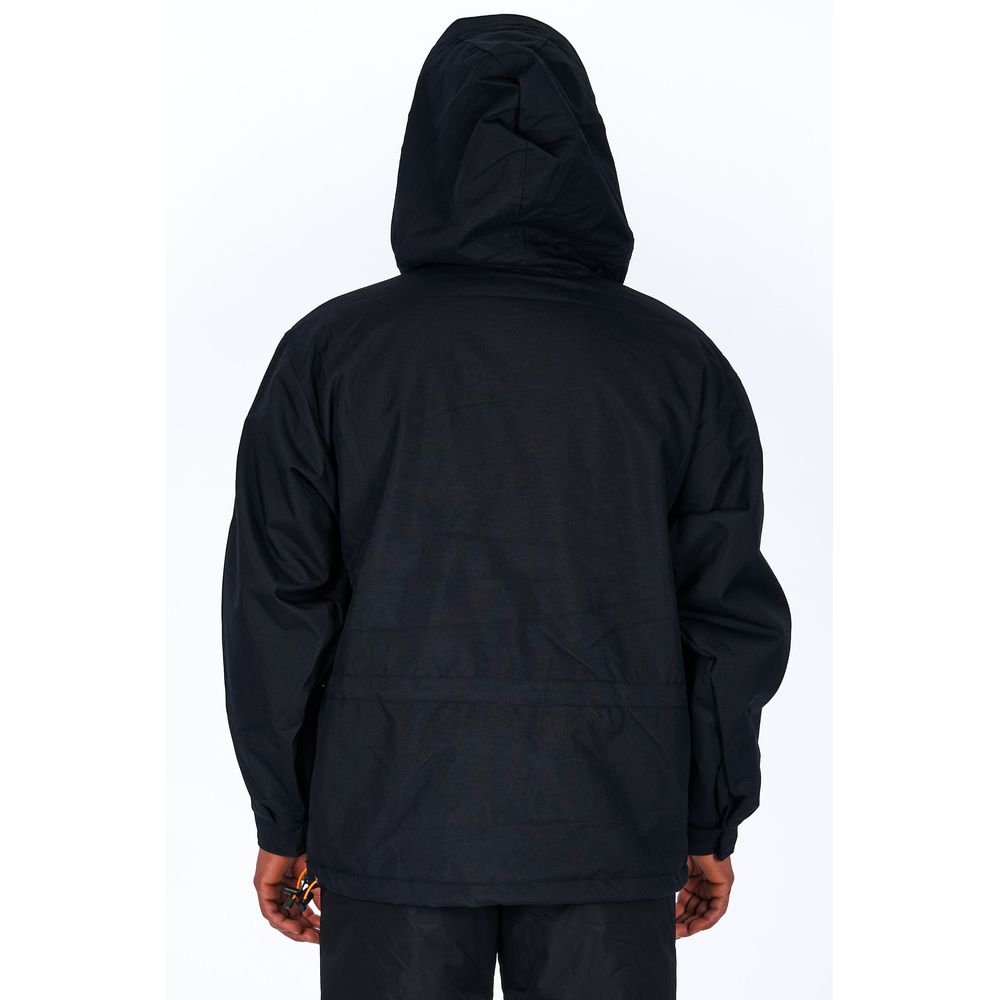 Ladakh Black Polyester Men's Short-cut Jacket