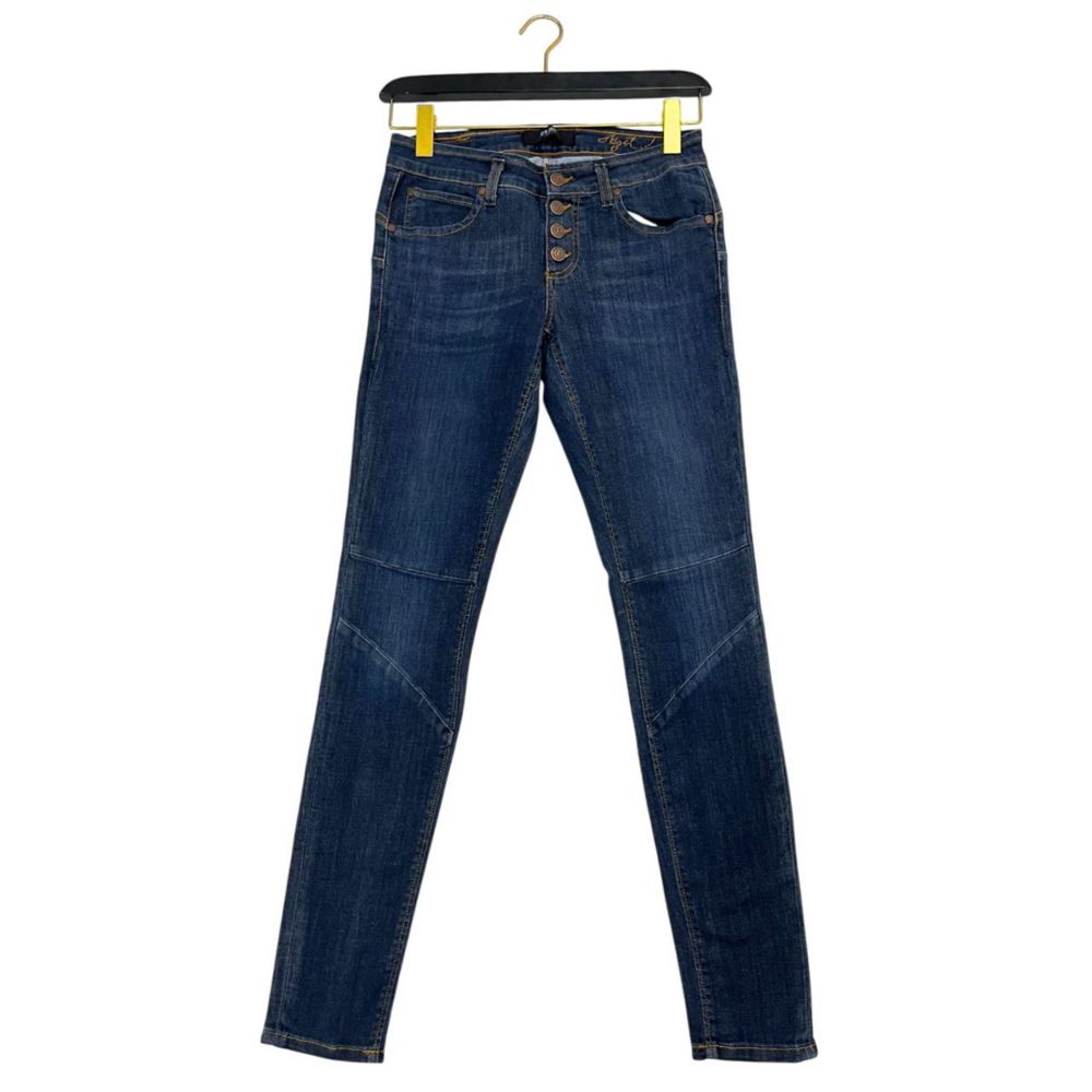 Object Blue Cotton Women's Slim Fit Jeans - Stylish & Comfortable