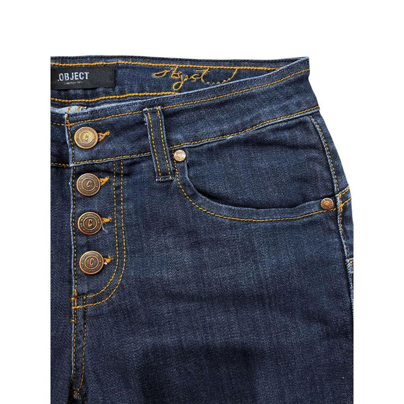 Object Blue Cotton Women's Slim Fit Jeans - Stylish & Comfortable