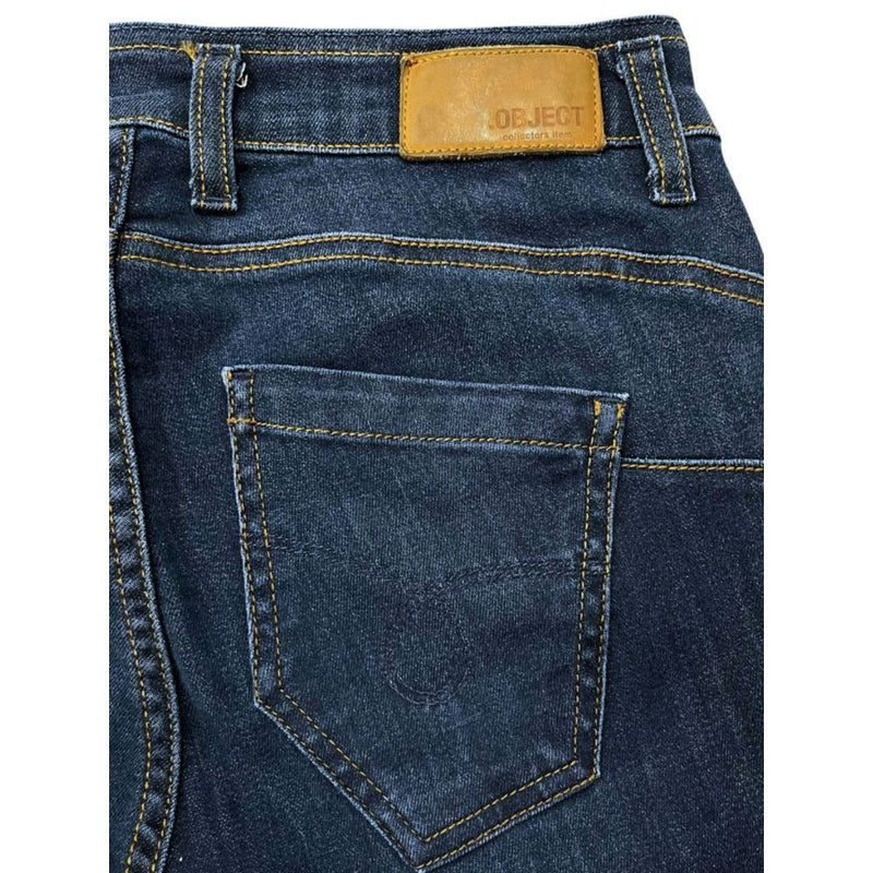 Object Blue Cotton Women's Slim Fit Jeans - Stylish & Comfortable