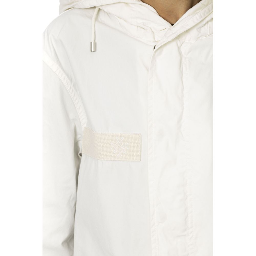 Mr&Mrs Italy White Cotton Women Parka - Luxurious Urban Outerwear