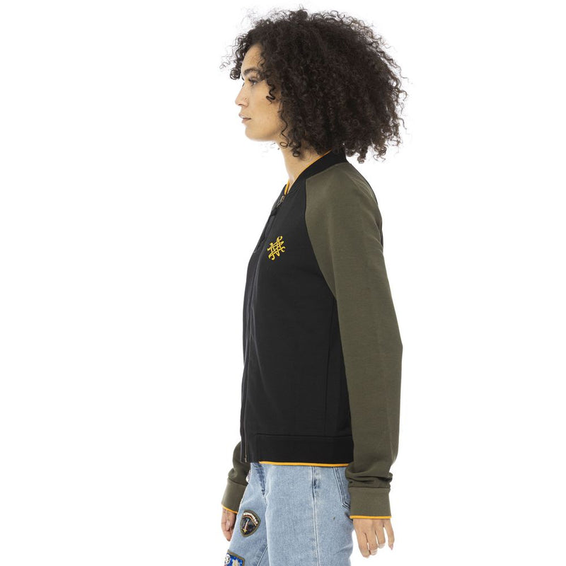 Mr&Mrs Italy Black Cotton Women Sweater - Luxurious Comfort