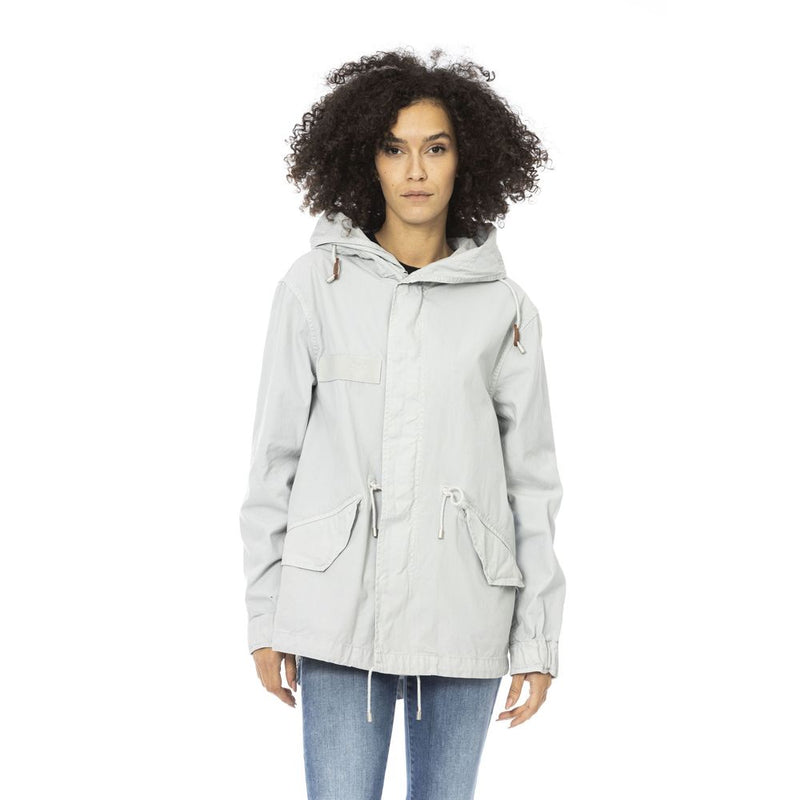 Mr&Mrs Italy Silver Cotton Women Jacket - Short Parka