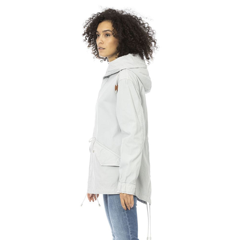Mr&Mrs Italy Silver Cotton Women Jacket - Short Parka