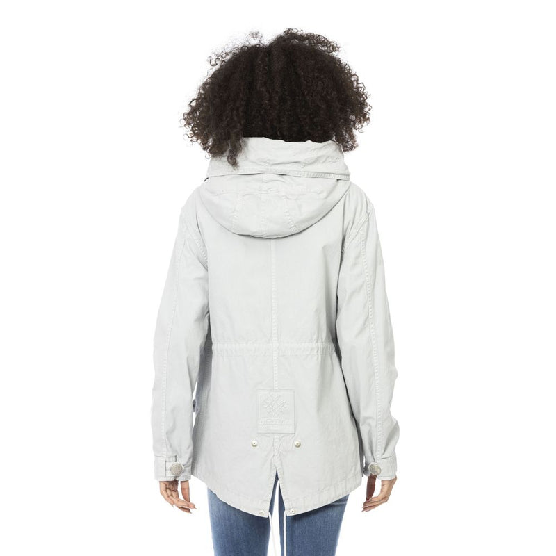 Mr&Mrs Italy Silver Cotton Women Jacket - Short Parka