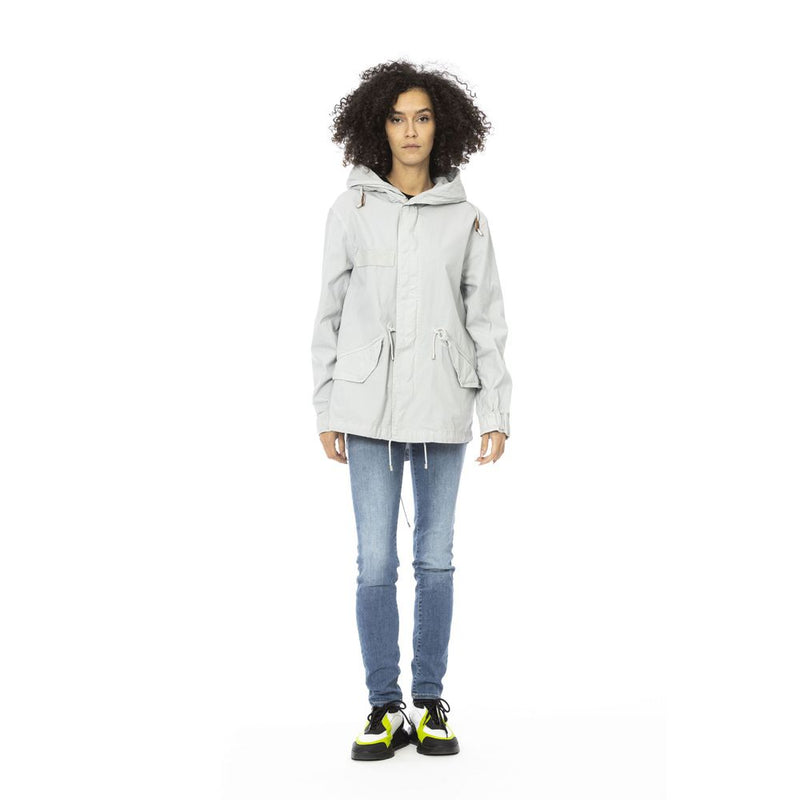Mr&Mrs Italy Silver Cotton Women Jacket - Short Parka