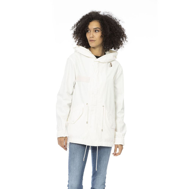 Mr&Mrs Italy White Cotton Women Parka - Contemporary Luxury