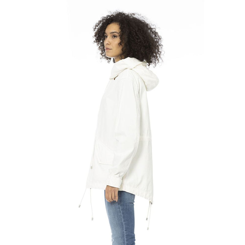 Mr&Mrs Italy White Cotton Women Parka - Contemporary Luxury