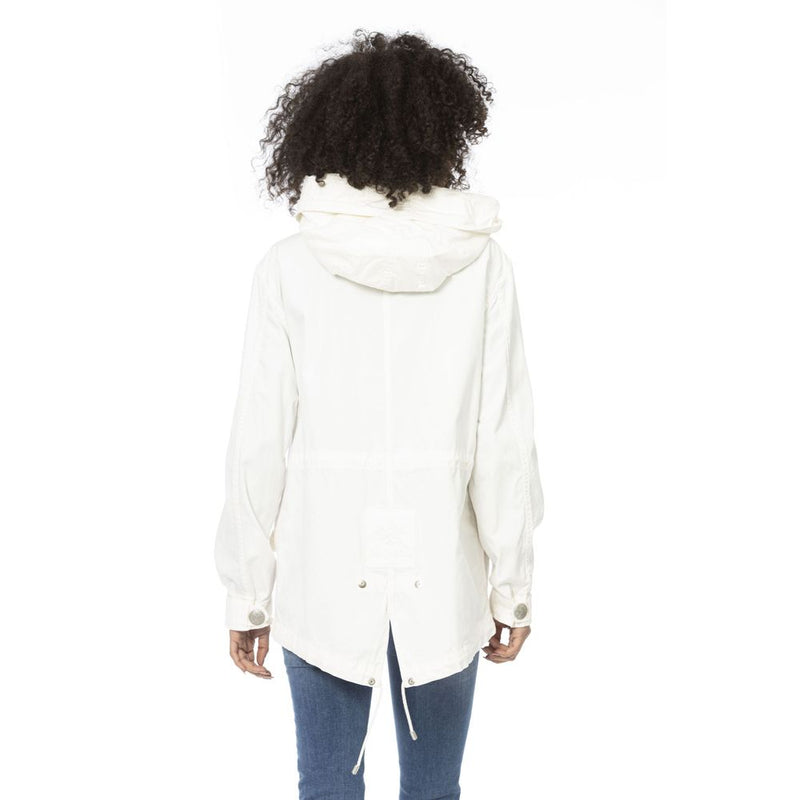 Mr&Mrs Italy White Cotton Women Parka - Contemporary Luxury