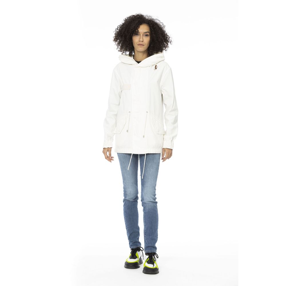 Mr&Mrs Italy White Cotton Women Parka - Contemporary Luxury