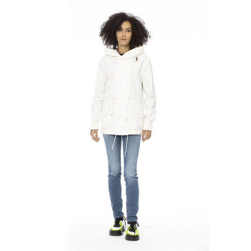 Mr&Mrs Italy White Cotton Women Parka - Contemporary Luxury