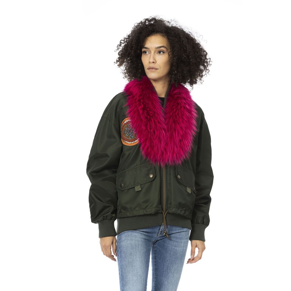 Veste Bomber Femme Verte en Polyamide Mr&Mrs Italy
