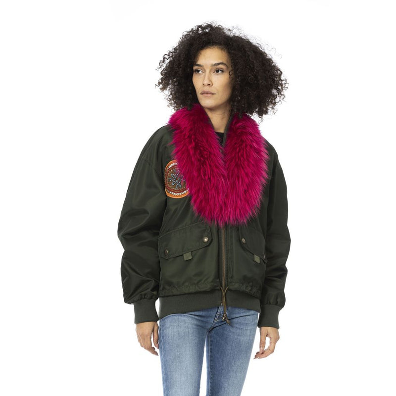 Veste Bomber Femme Verte en Polyamide Mr&Mrs Italy