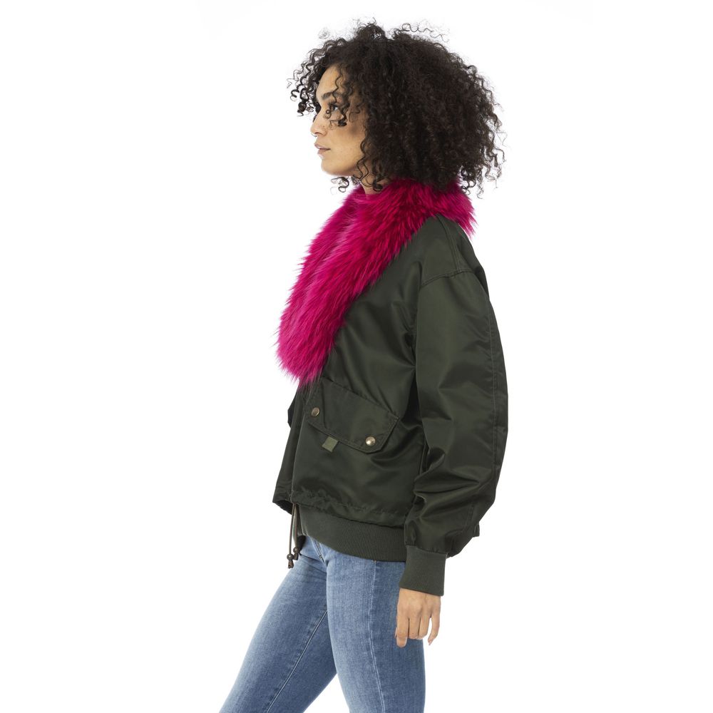 Veste Bomber Femme Verte en Polyamide Mr&Mrs Italy