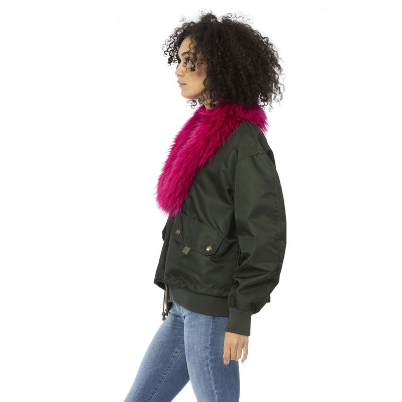 Veste Bomber Femme Verte en Polyamide Mr&Mrs Italy