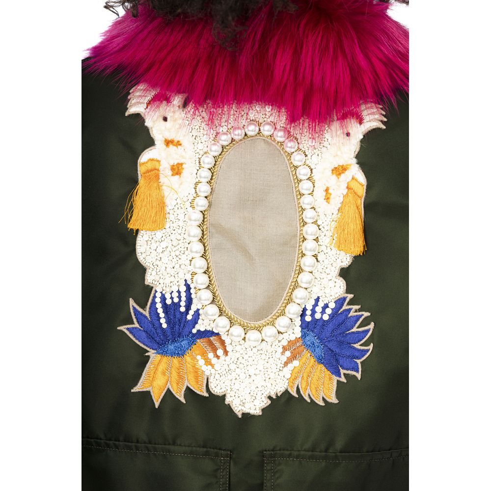 Veste Bomber Femme Verte en Polyamide Mr&Mrs Italy