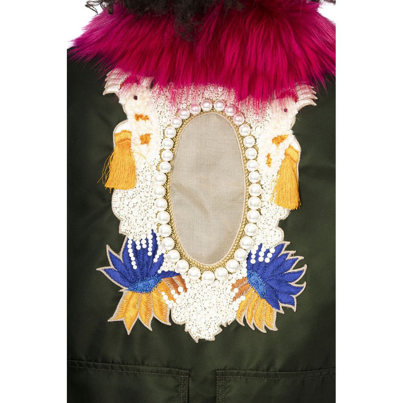 Veste Bomber Femme Verte en Polyamide Mr&Mrs Italy
