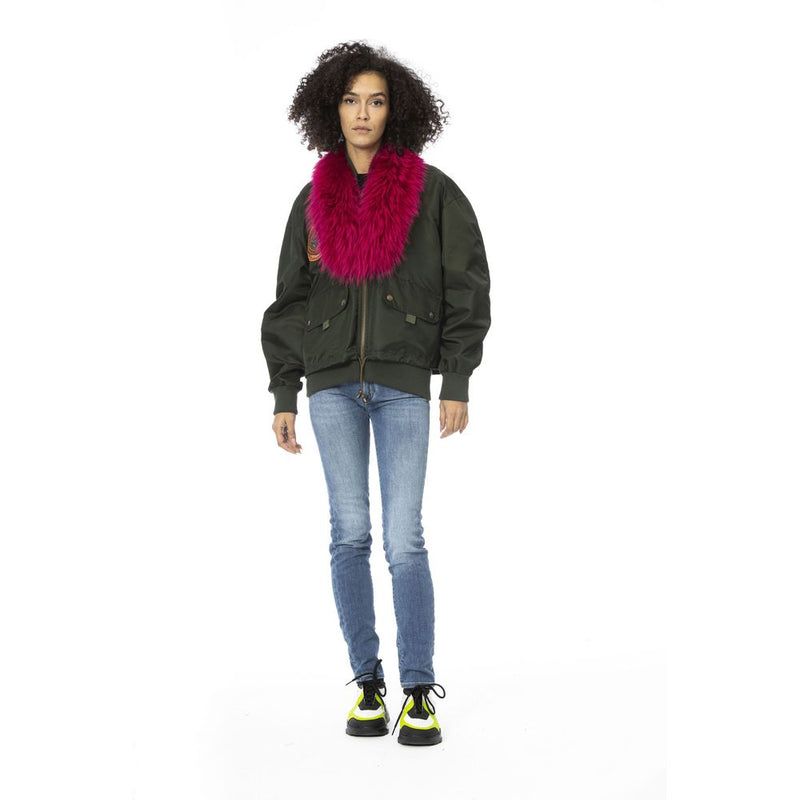 Veste Bomber Femme Verte en Polyamide Mr&Mrs Italy