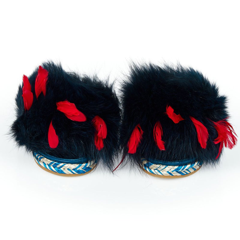 Sandales en cuir d'agneau bleu pour femmes Mr&Mrs Italy