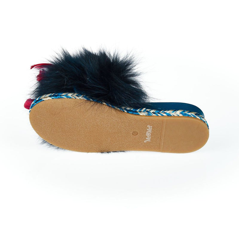 Sandales en cuir d'agneau bleu pour femmes Mr&Mrs Italy