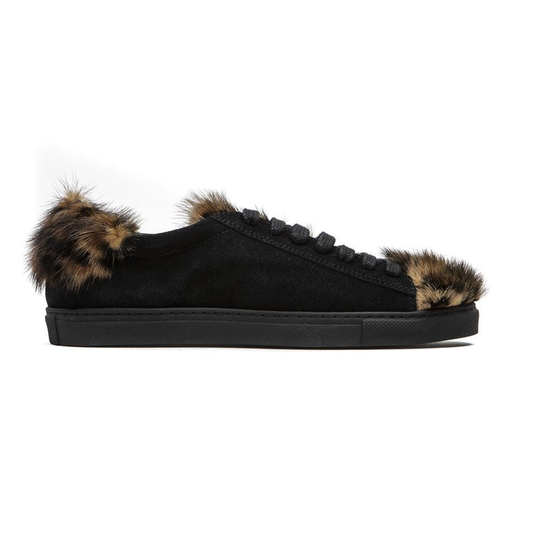 Mr&Mrs Italy Black Leather Women's Sneakers - Stylish Comfort