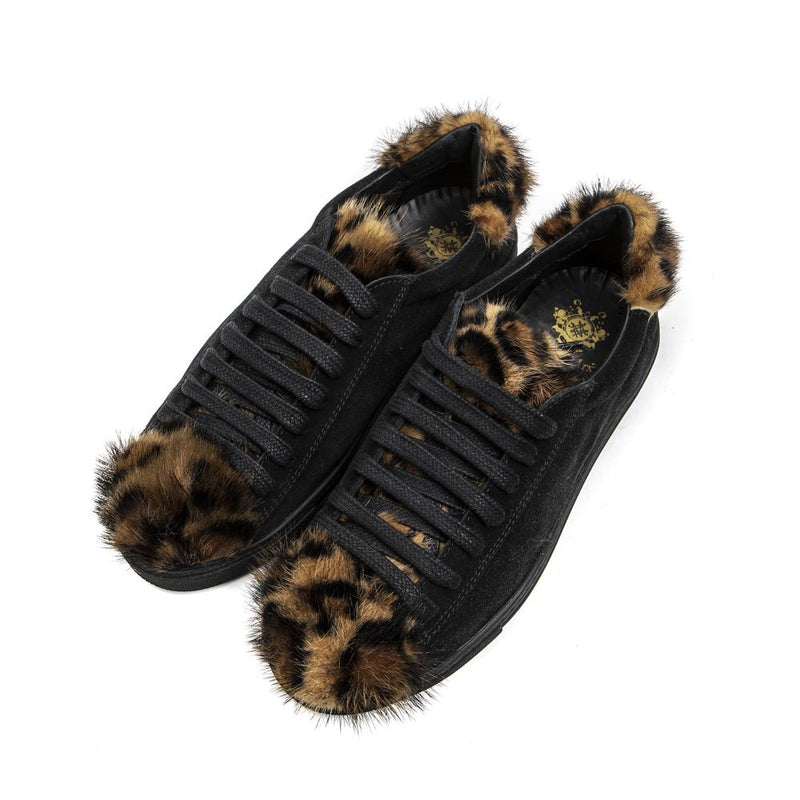 Mr&Mrs Italy Black Leather Women's Sneakers - Stylish Comfort