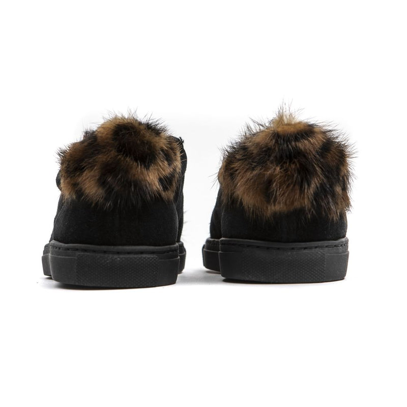 Mr&Mrs Italy Black Leather Women's Sneakers - Stylish Comfort