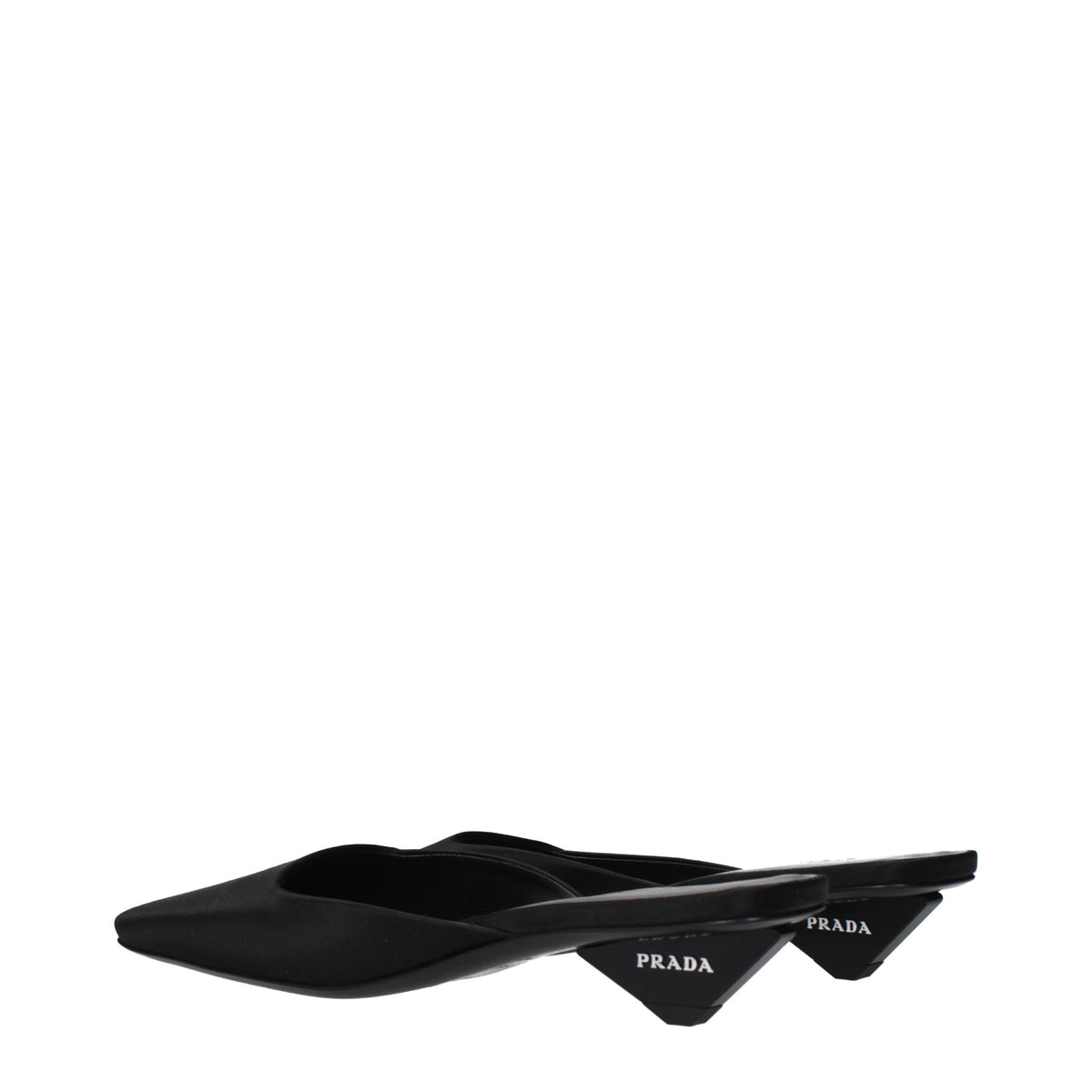 Prada Black Satin Flat Sandals for Women - Elegant & Comfortable
