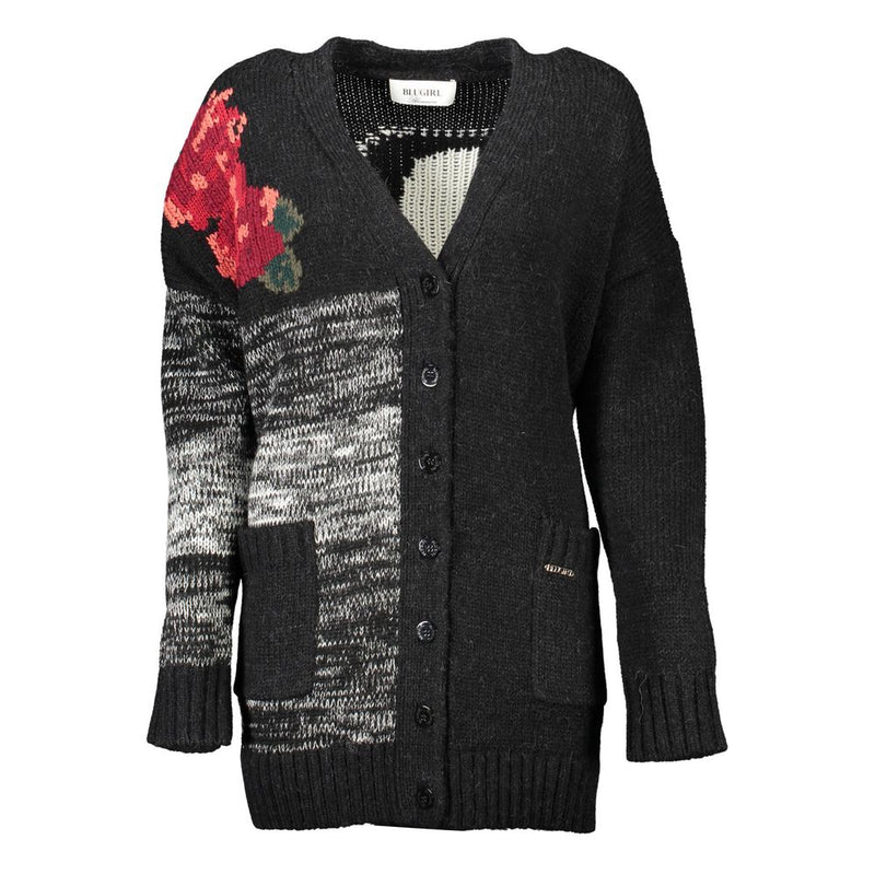 Blugirl Black Wool Sweater - Elegant Cardigan for Every Occasion