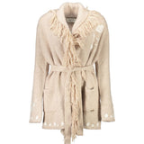 Blugirl Beige Wool Sweater - Élégant Cardigan à Manches Longues