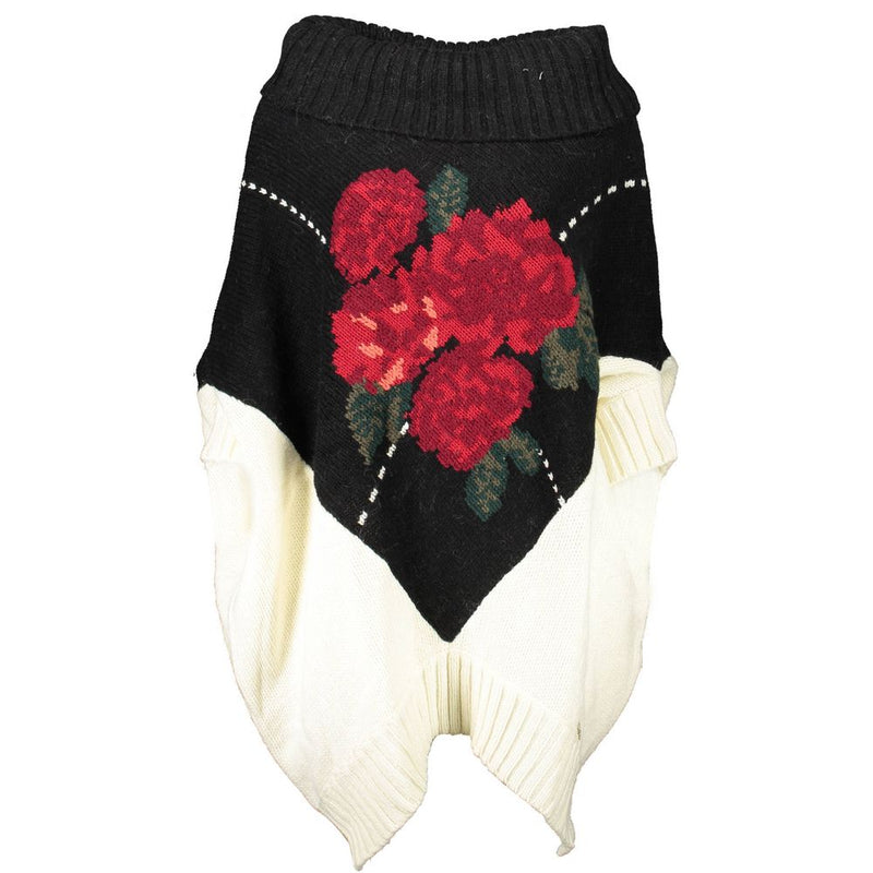 Pull en Laine Blanc Blugirl - Col Roulé avec Détails Contrastants