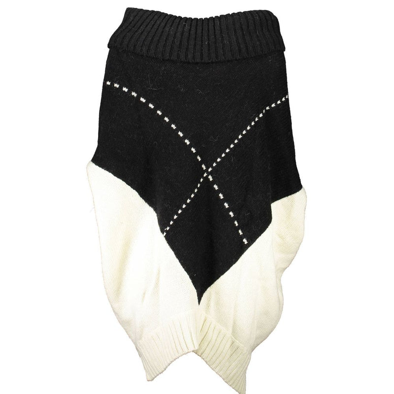 Pull en Laine Blanc Blugirl - Col Roulé avec Détails Contrastants