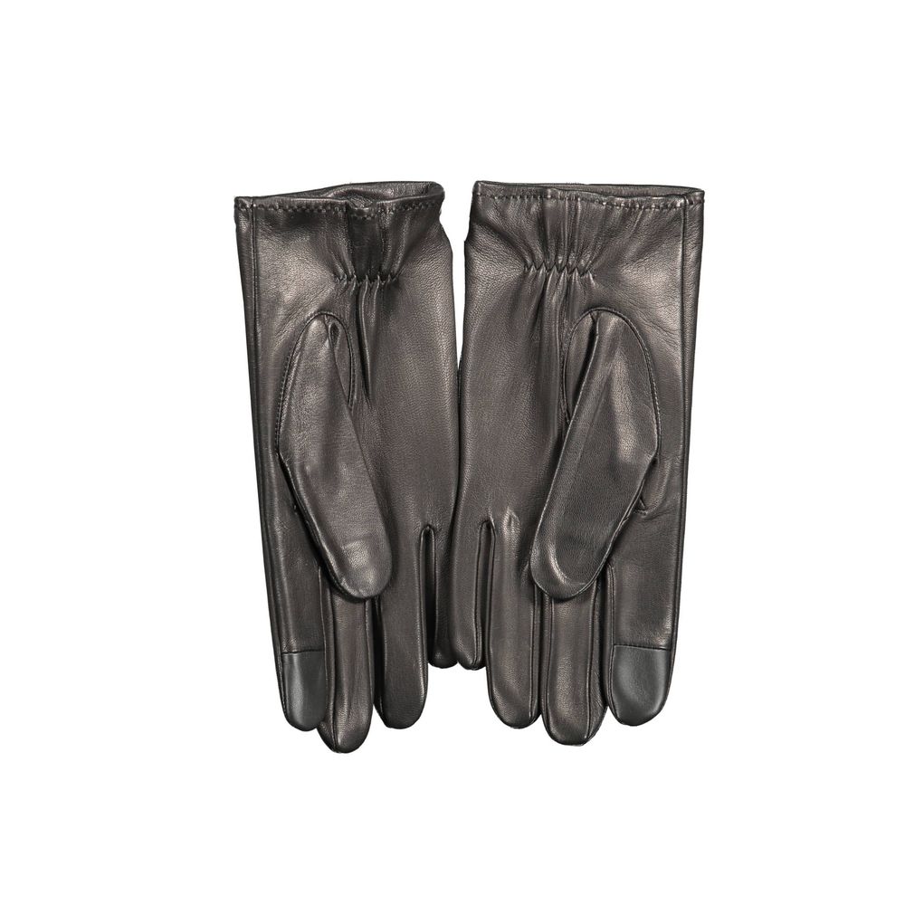 Gant en cuir noir Tommy Hilfiger