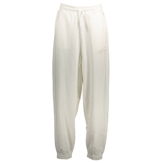 Tommy Hilfiger Pantalon en Coton Blanc - Pantalon de Sport Élégant