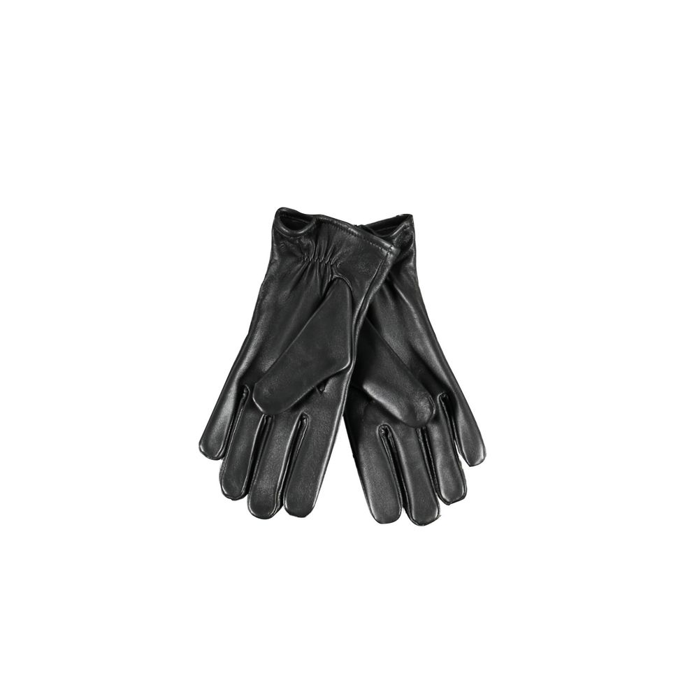 Gants en Cuir Noir Guess Jeans