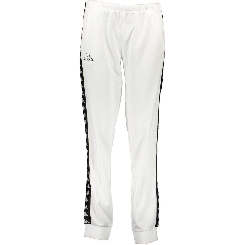 Kappa White Polyester Pant - Pantalon de Sport Élégant pour Femmes