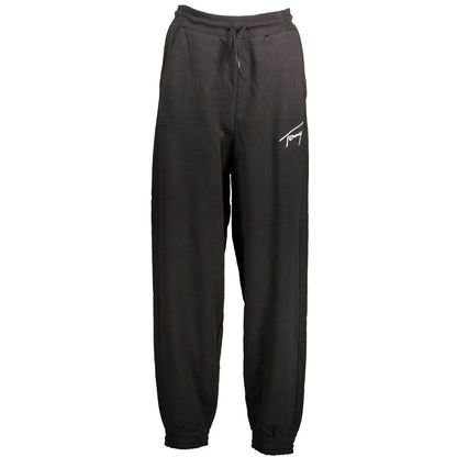 Pantalon en coton noir Tommy Hilfiger