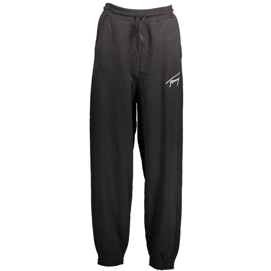 Pantalon en coton noir Tommy Hilfiger