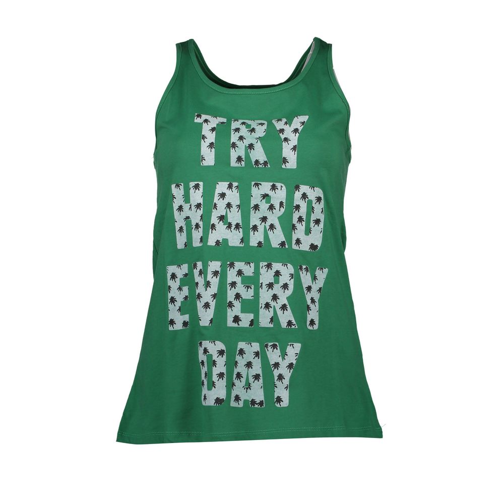 Silvian Heach Green Cotton Tank Top - Élégant et Polyvalent