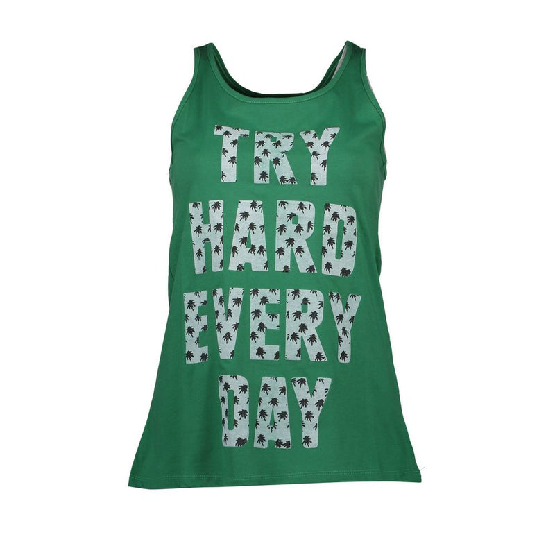Silvian Heach Green Cotton Tank Top - Élégant et Polyvalent