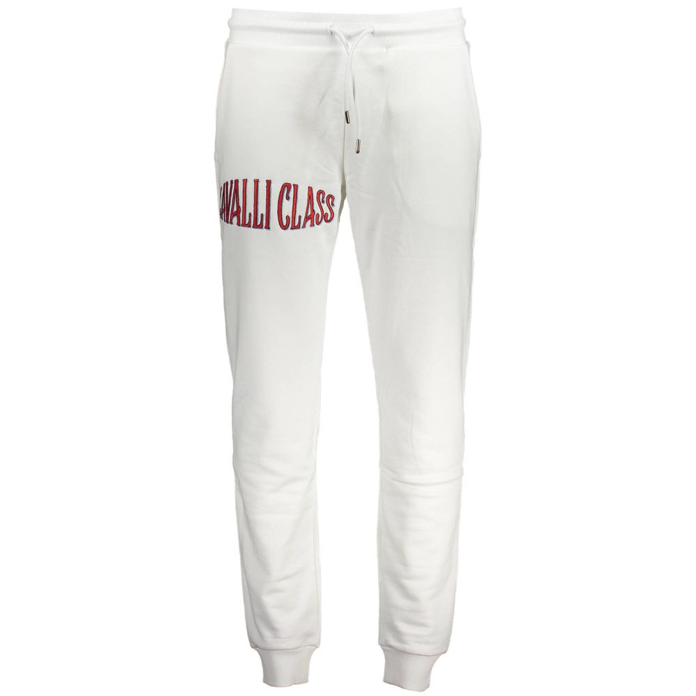 Pantalon en coton blanc Cavalli Class
