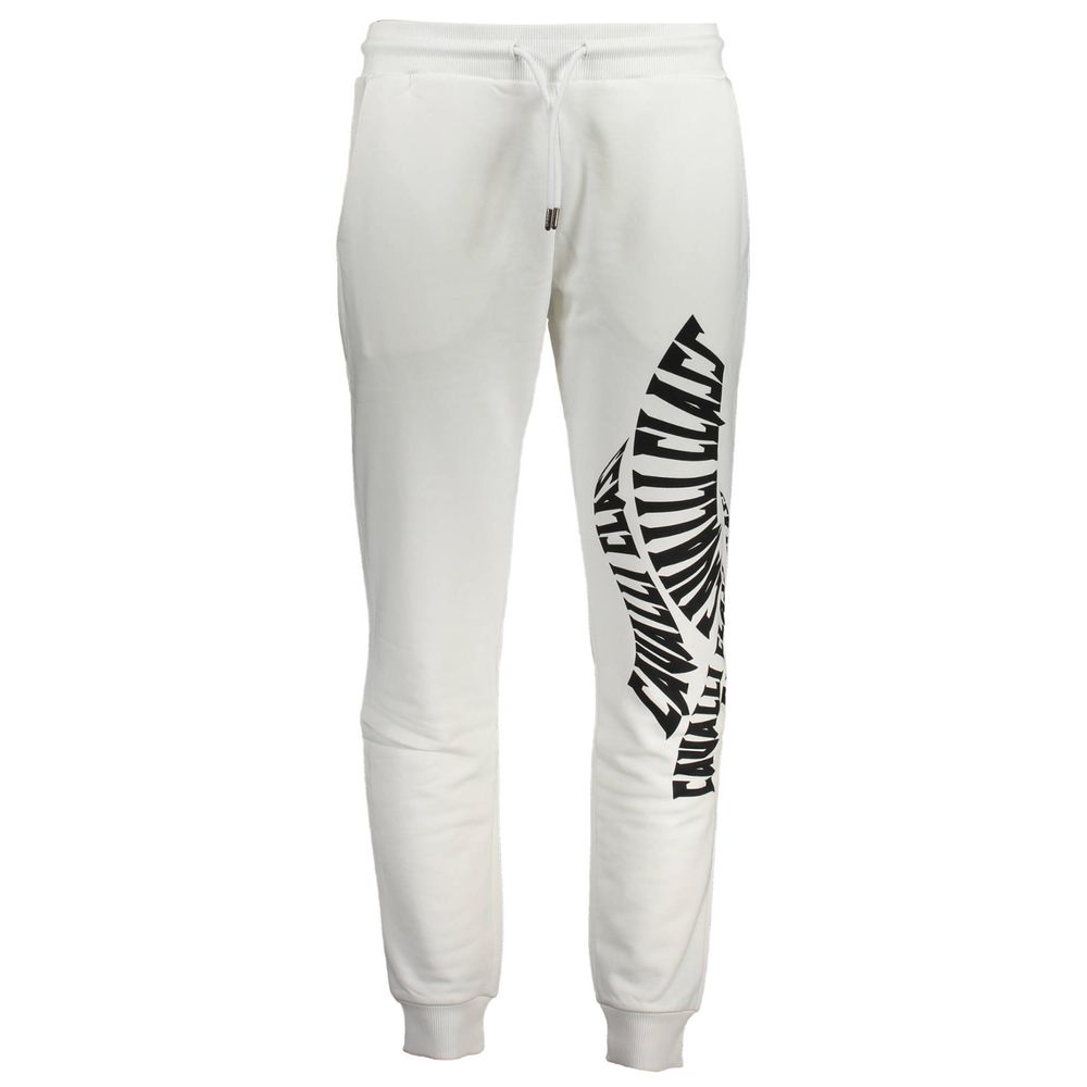 Pantalon en coton blanc Cavalli Class