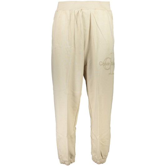 Pantalon en coton beige Calvin Klein