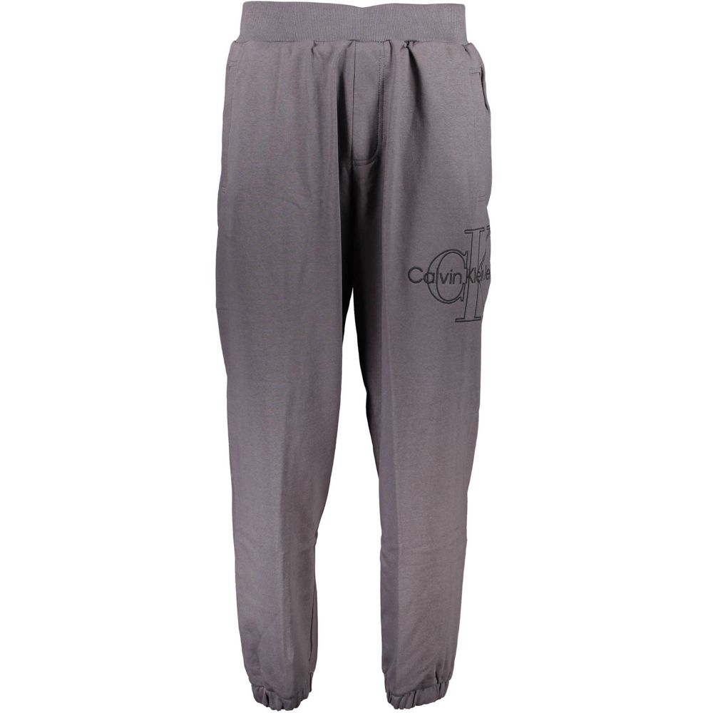 Pantalon en coton gris Calvin Klein
