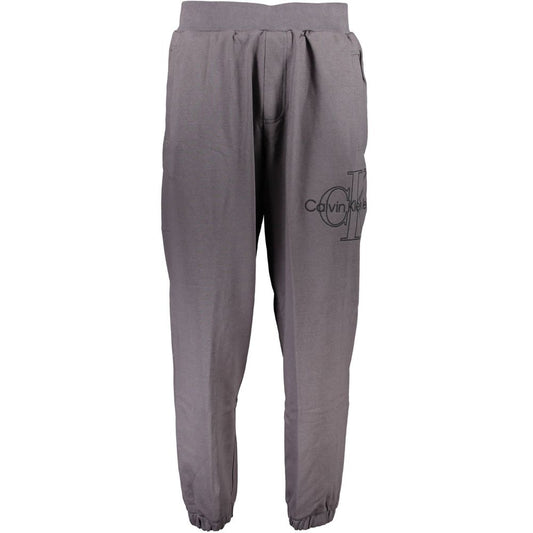 Pantalon en coton gris Calvin Klein