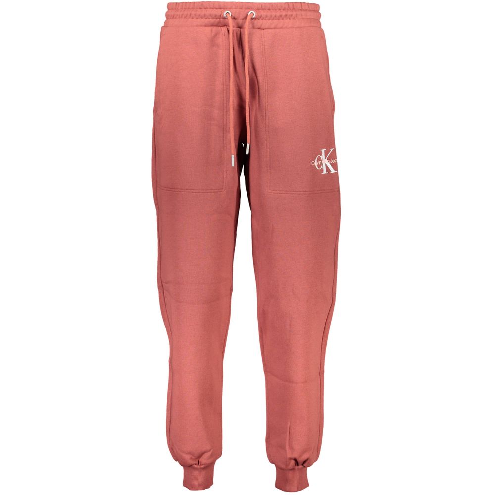 Calvin Klein Red Cotton Pant - Pantalon de Sport Confortable