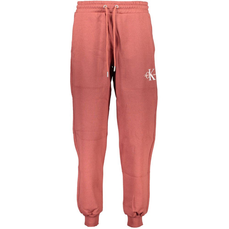 Calvin Klein Red Cotton Pant - Pantalon de Sport Confortable