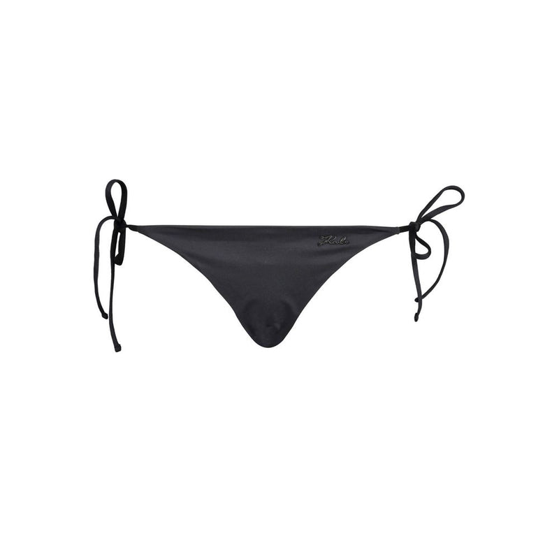 Karl Lagerfeld Black Elastane Swim Briefs for Stylish Aquatic Activities