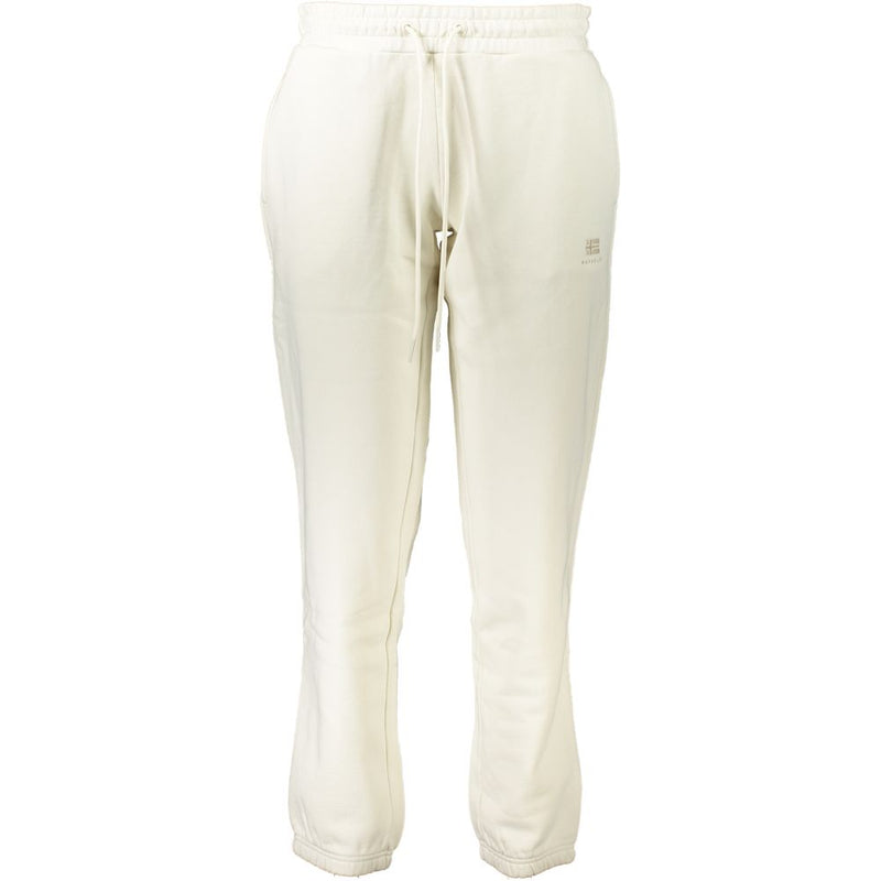Pantalon Napapijri Blanc en Coton - Trousers Sportifs Élégants pour Femmes